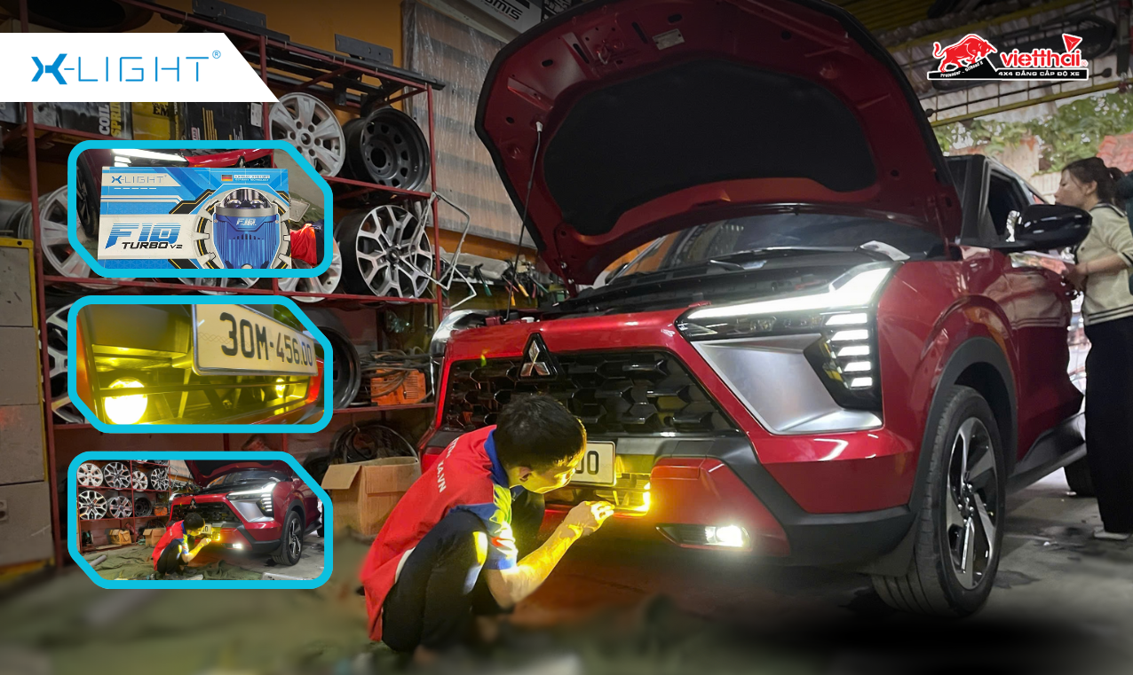 Nâng Cấp Ánh Sáng Mitsubishi Xforce Với Bi Gầm X-Light F10 Turbo V2